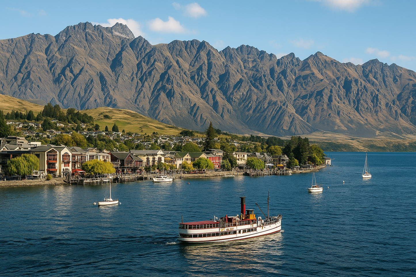 Queenstown NZ landscape souvenir fridge magnet handcrafted in Dunedin, New Zealand – FridgeIT Moments Souvenirs