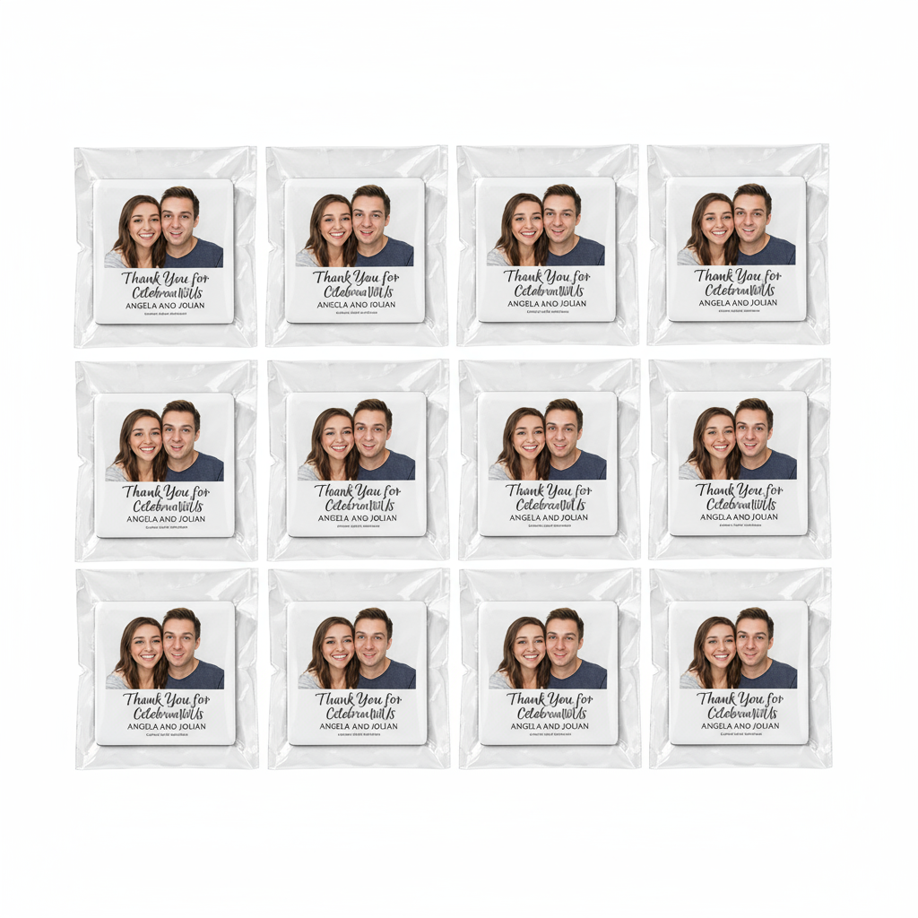 Event giveaway custom photo magnet handcrafted in Dunedin, New Zealand – FridgeIT Moments, Party Favours