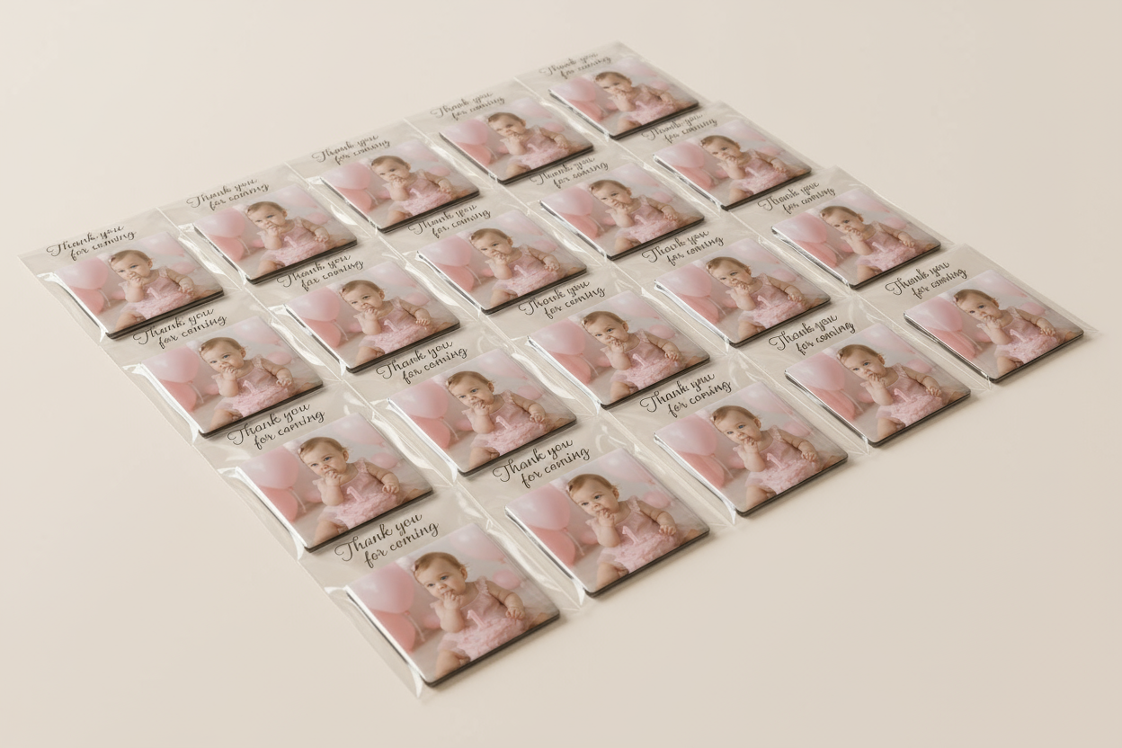 custom birthday event giveaway custom photo magnet handcrafted in Dunedin, New Zealand – FridgeIT Moments, party favors