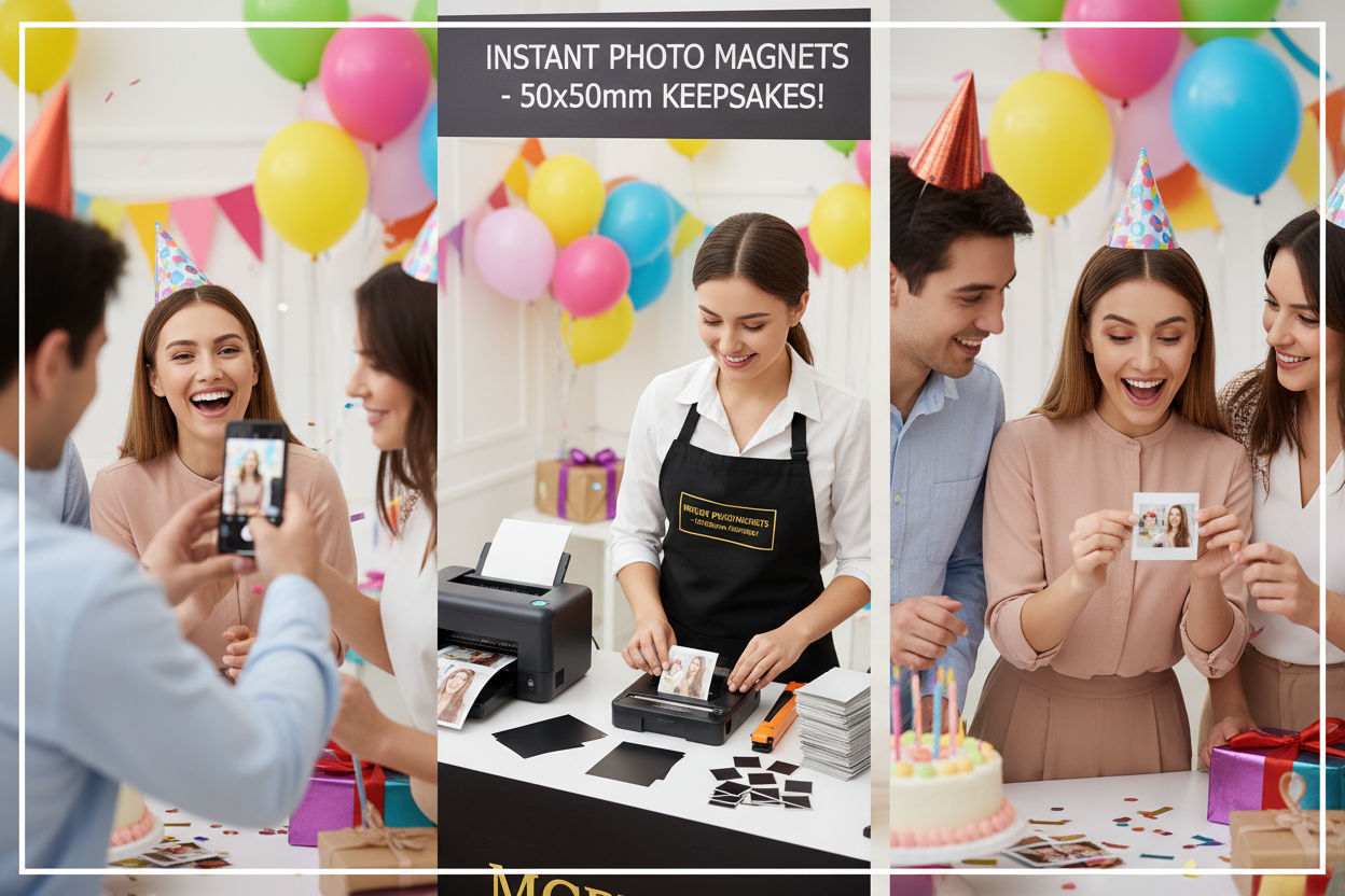 custom birthday event giveaway custom photo magnet handcrafted in Dunedin, New Zealand – FridgeIT Moments, party favors