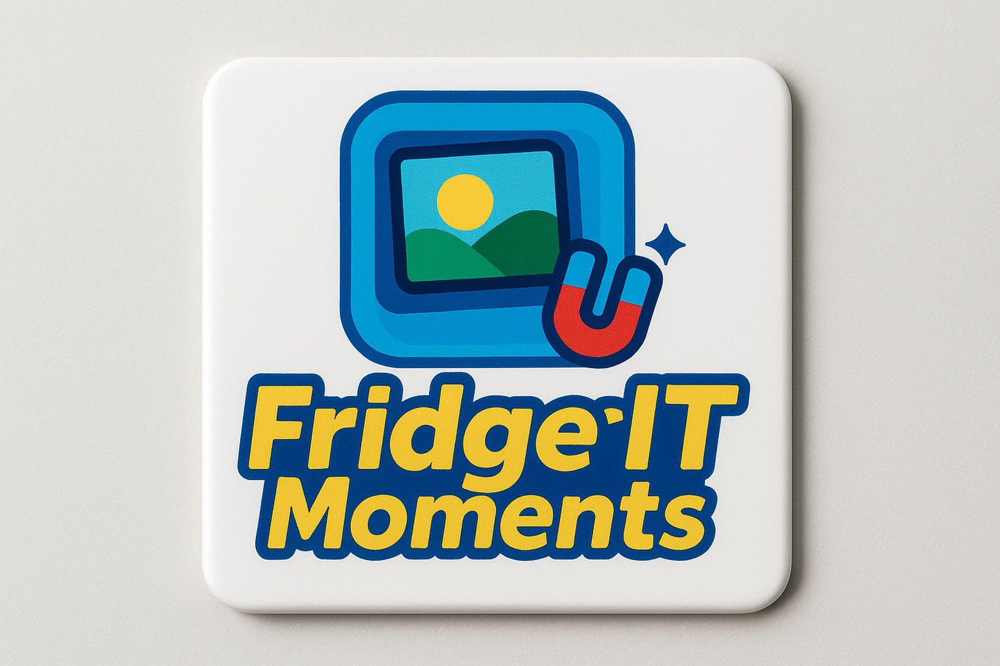 Business Branding Bulk custom logo photo magnet 5cmx5cm handcrafted in Dunedin, New Zealand – FridgeIT Moments