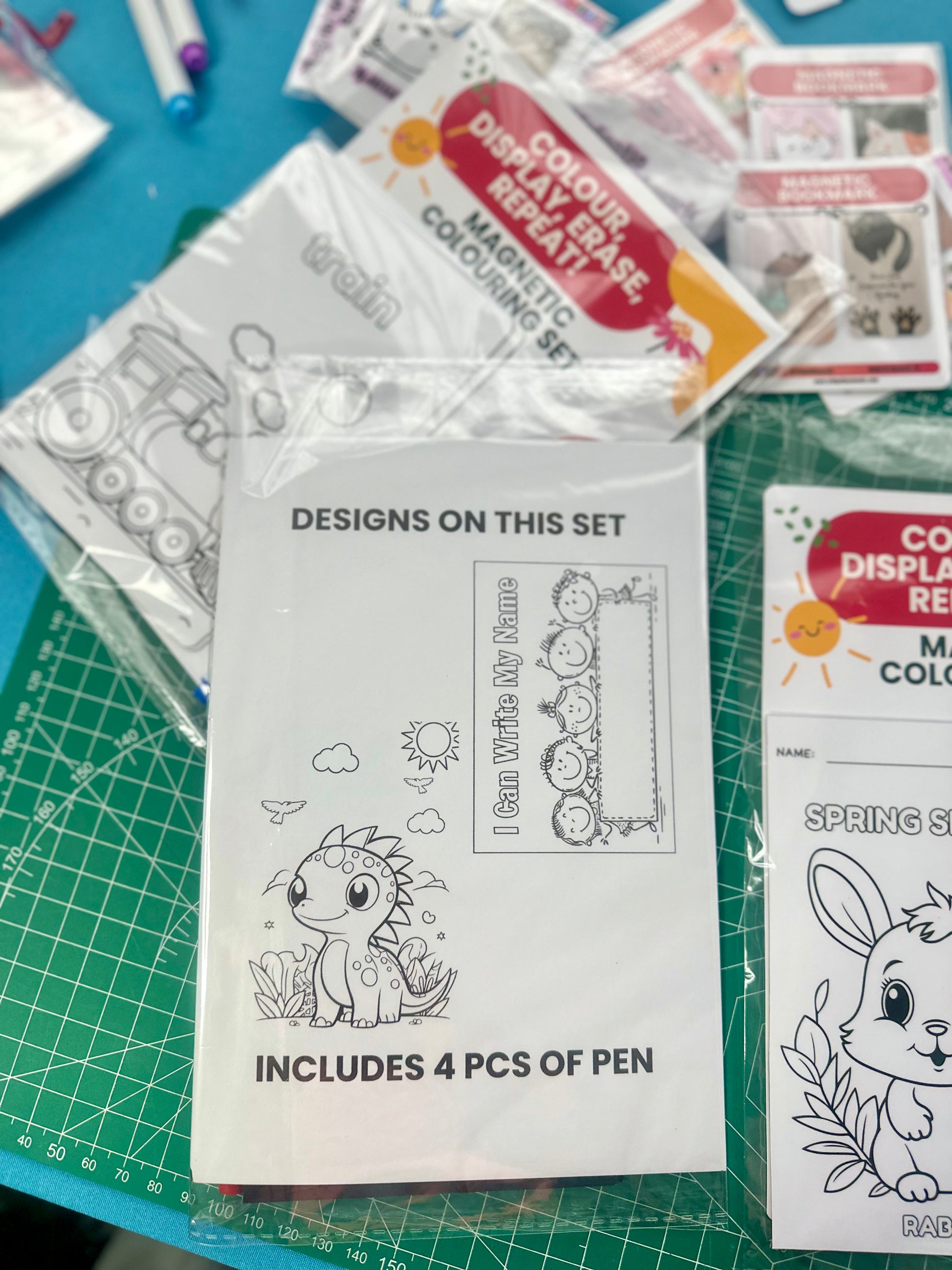 Kids reusable magnetic coloring set, learning toys, kids activity, handcrafted in Dunedin, New Zealand – FridgeIT Moments