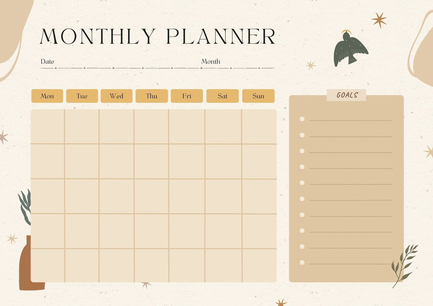 A5 magnetic write and wipe monthly planner handcrafted in Dunedin, New Zealand – FridgeIT Moments