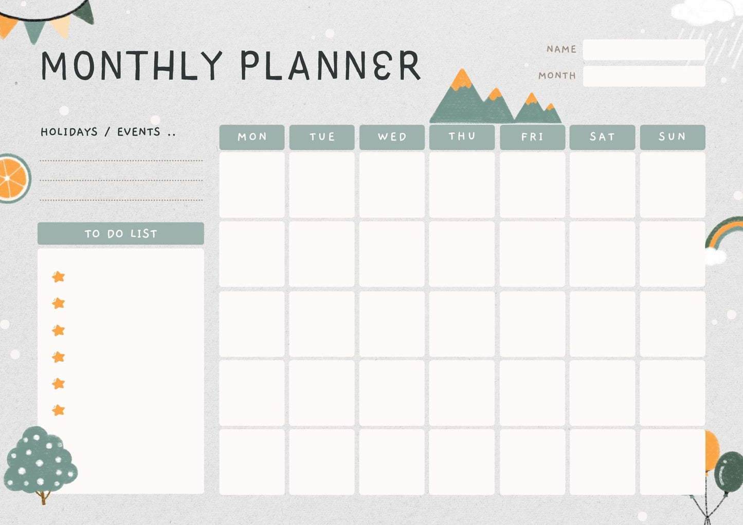 A5 magnetic write and wipe monthly planner handcrafted in Dunedin, New Zealand – FridgeIT Moments
