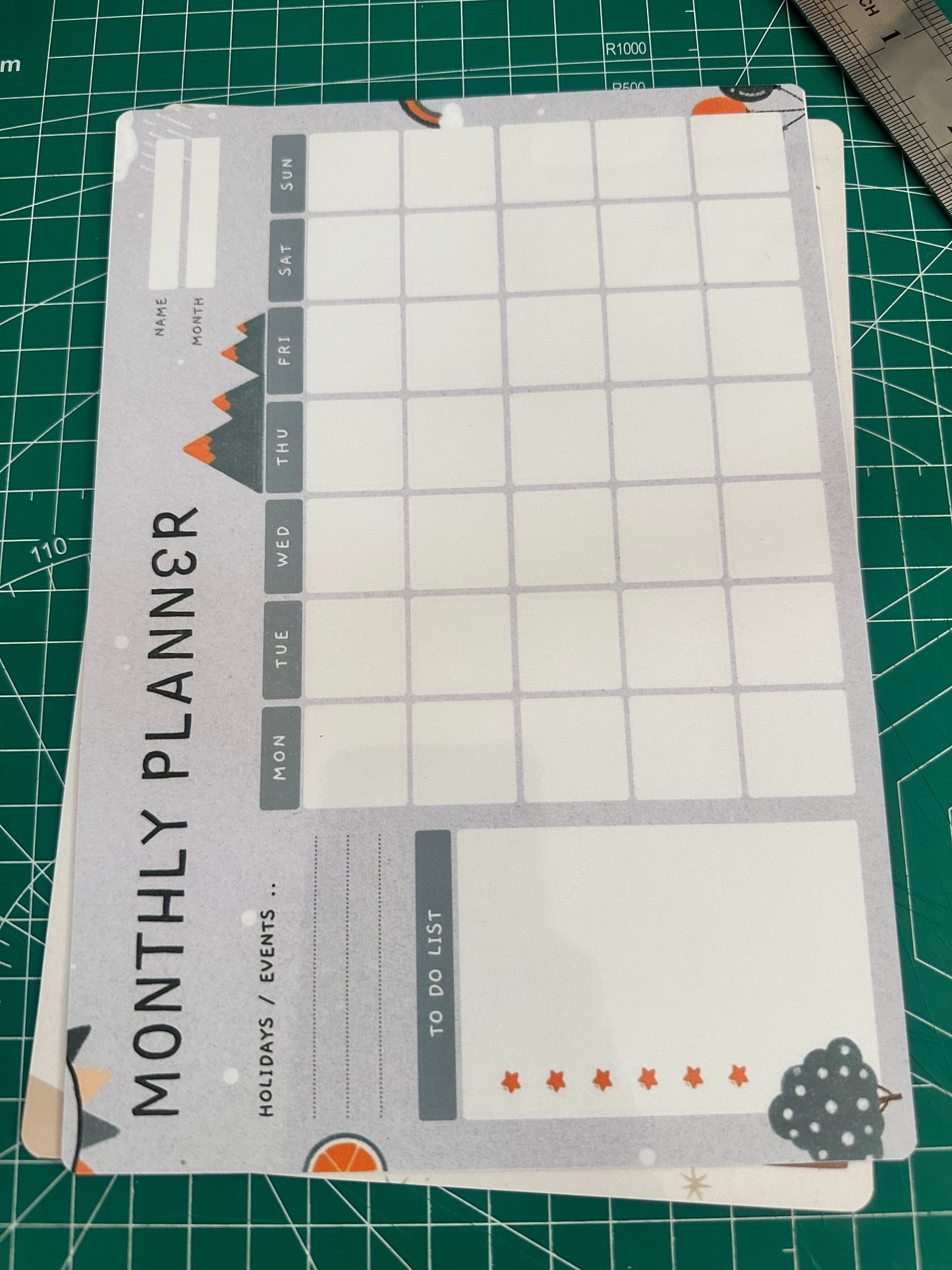 A5 magnetic write and wipe monthly planner handcrafted in Dunedin, New Zealand – FridgeIT Moments