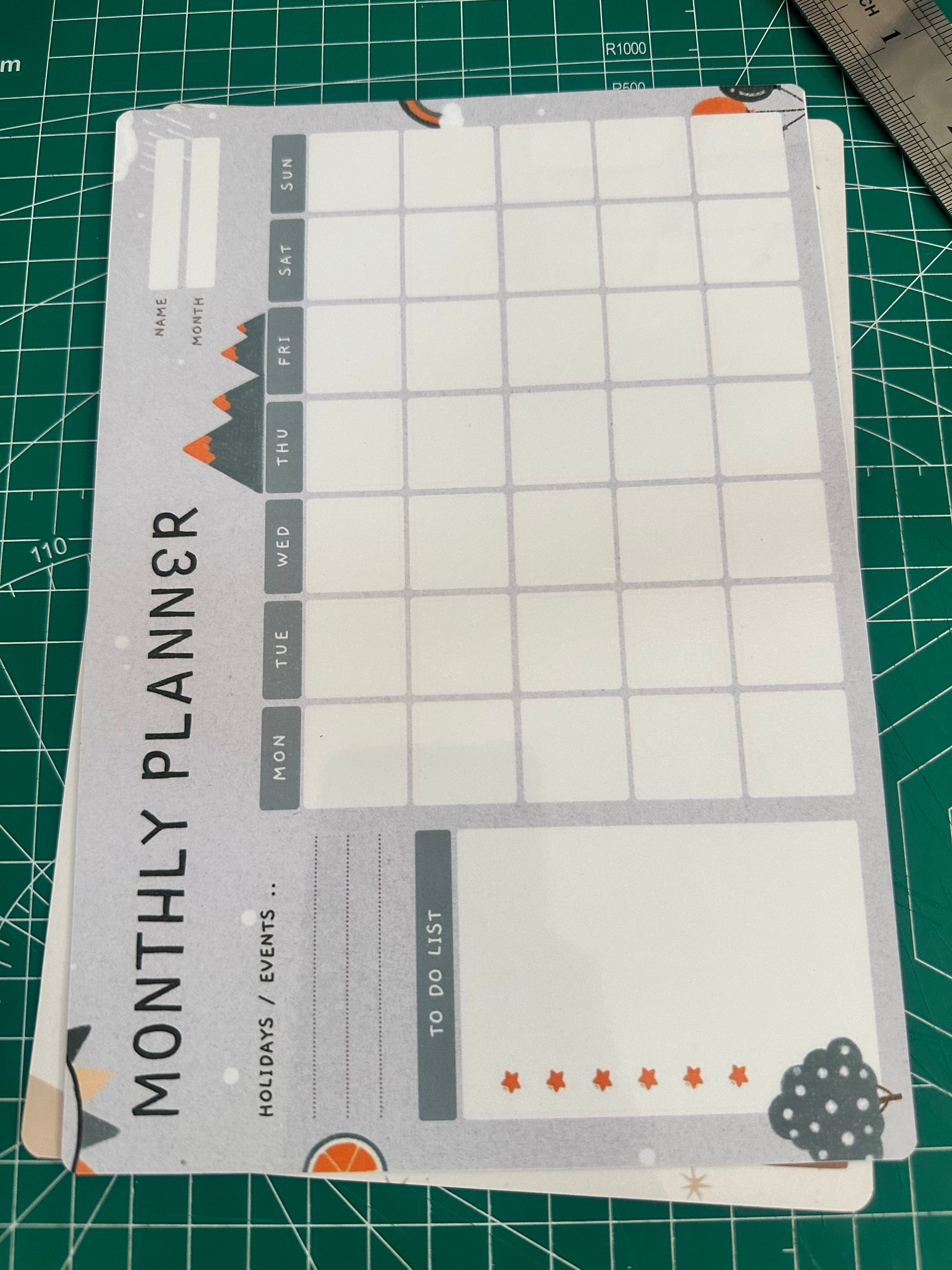 A5 magnetic write and wipe monthly planner handcrafted in Dunedin, New Zealand – FridgeIT Moments