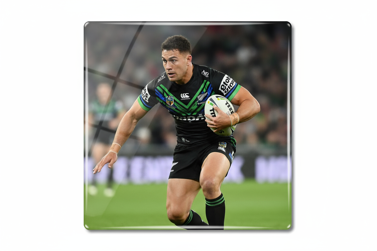 Custom NRL rugby league photo magnet, NRL collectibles, handcrafted in Dunedin, New Zealand – FridgeIT Moments