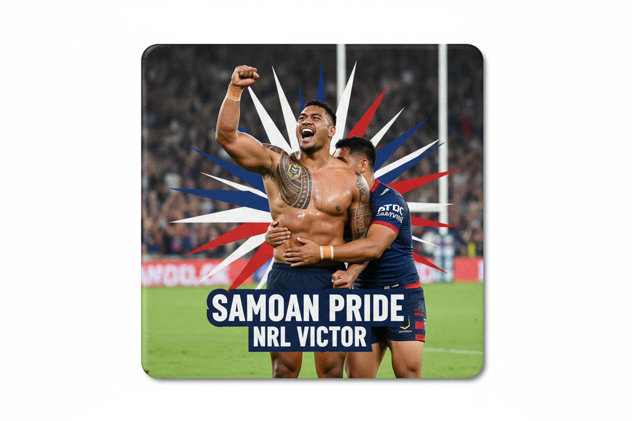 Custom NRL rugby league photo magnet, NRL collectibles, handcrafted in Dunedin, New Zealand – FridgeIT Moments