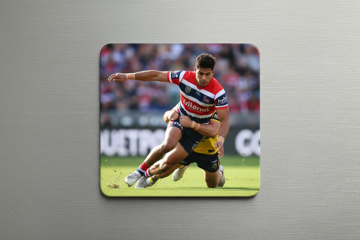 Custom NRL rugby league photo magnet, NRL collectibles, handcrafted in Dunedin, New Zealand – FridgeIT Moments