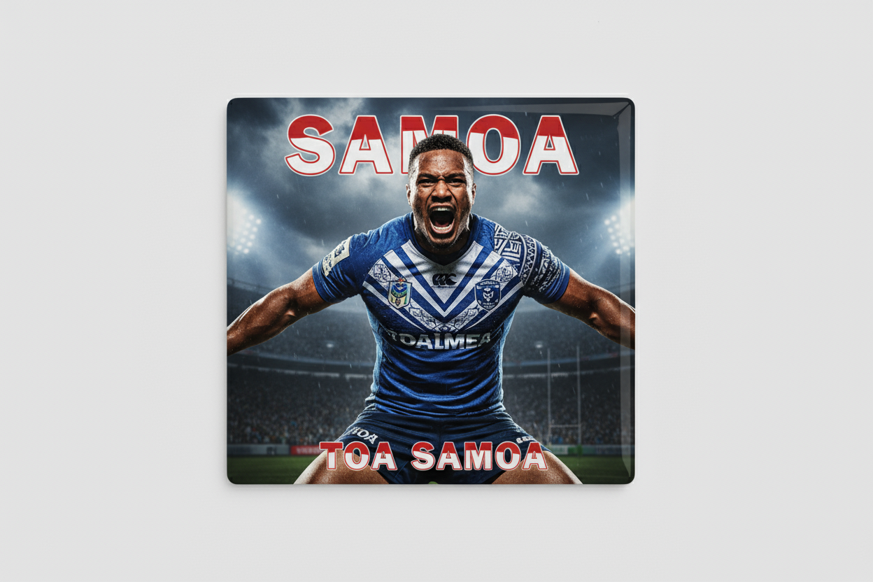 Custom NRL rugby league photo magnet, NRL collectibles, handcrafted in Dunedin, New Zealand – FridgeIT Moments