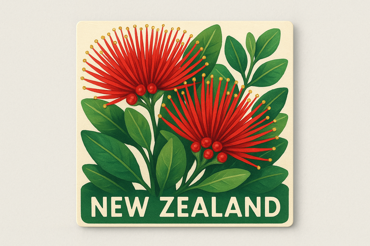 New Zealand symbols and flags fridge magnet handcrafted in Dunedin, New Zealand – FridgeIT Moments, Souvenirs
