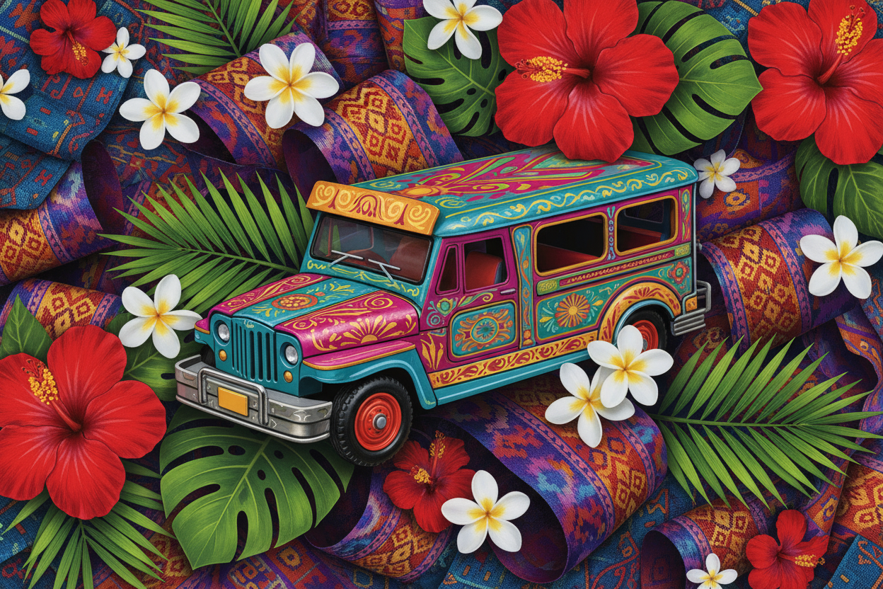 Philippines inspired custom photo magnet handcrafted in Dunedin, New Zealand – FridgeIT Moments