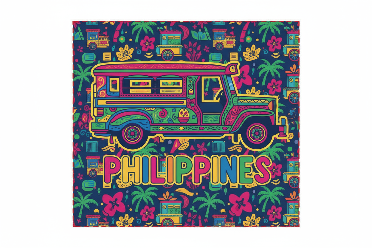 Philippines inspired custom photo magnet handcrafted in Dunedin, New Zealand – FridgeIT Moments