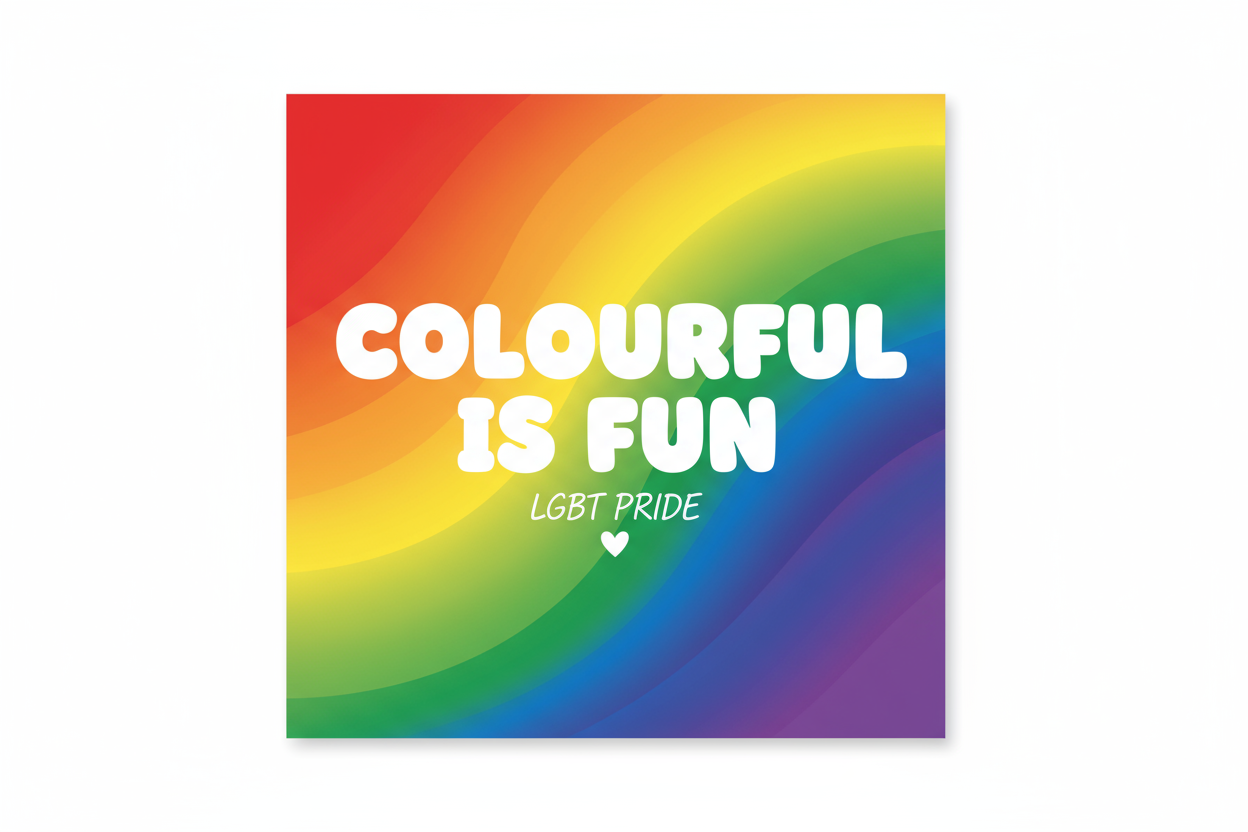 LGBTQ+ pride rainbow fridge photo magnet handcrafted in Dunedin, New Zealand – FridgeIT Moments gift ideas