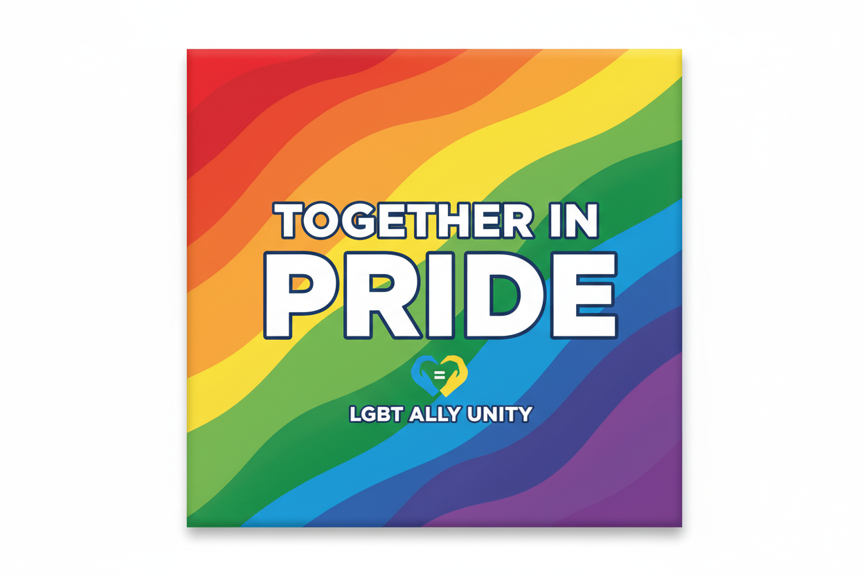 LGBTQ+ pride rainbow fridge photo magnet handcrafted in Dunedin, New Zealand – FridgeIT Moments gift ideas
