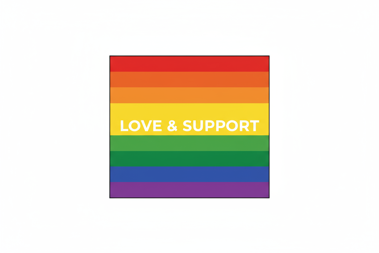 LGBTQ+ pride rainbow fridge photo magnet handcrafted in Dunedin, New Zealand – FridgeIT Moments gift ideas