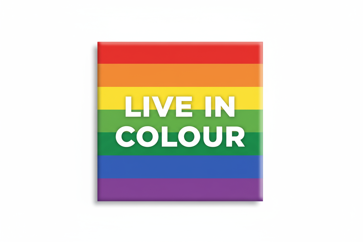 LGBTQ+ pride rainbow fridge photo magnet handcrafted in Dunedin, New Zealand – FridgeIT Moments gift ideas