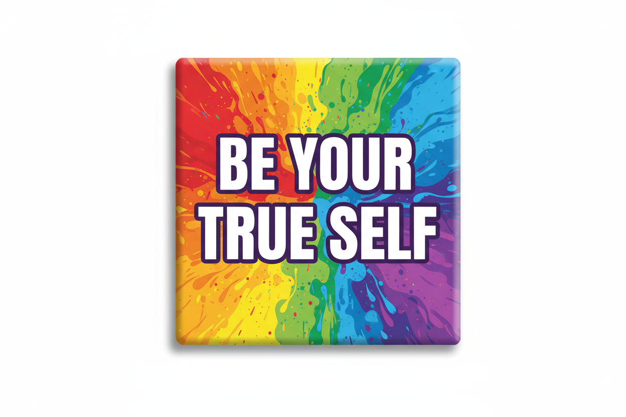LGBTQ+ pride rainbow fridge photo magnet handcrafted in Dunedin, New Zealand – FridgeIT Moments gift ideas