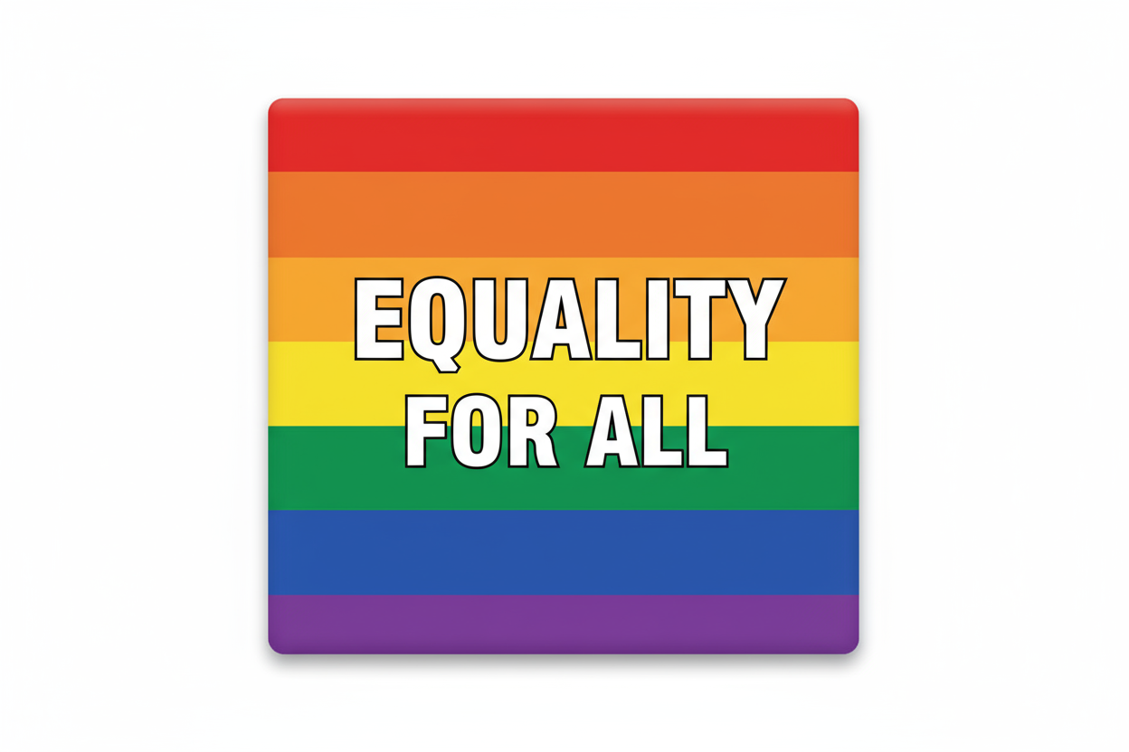 LGBTQ+ pride rainbow fridge photo magnet handcrafted in Dunedin, New Zealand – FridgeIT Moments 