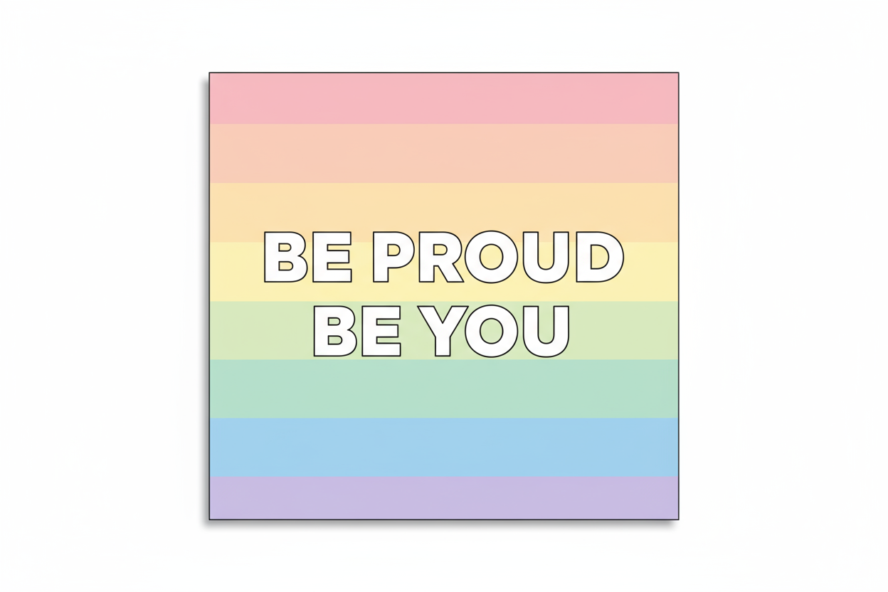 LGBTQ+ pride rainbow fridge photo magnet handcrafted in Dunedin, New Zealand – FridgeIT Moments 