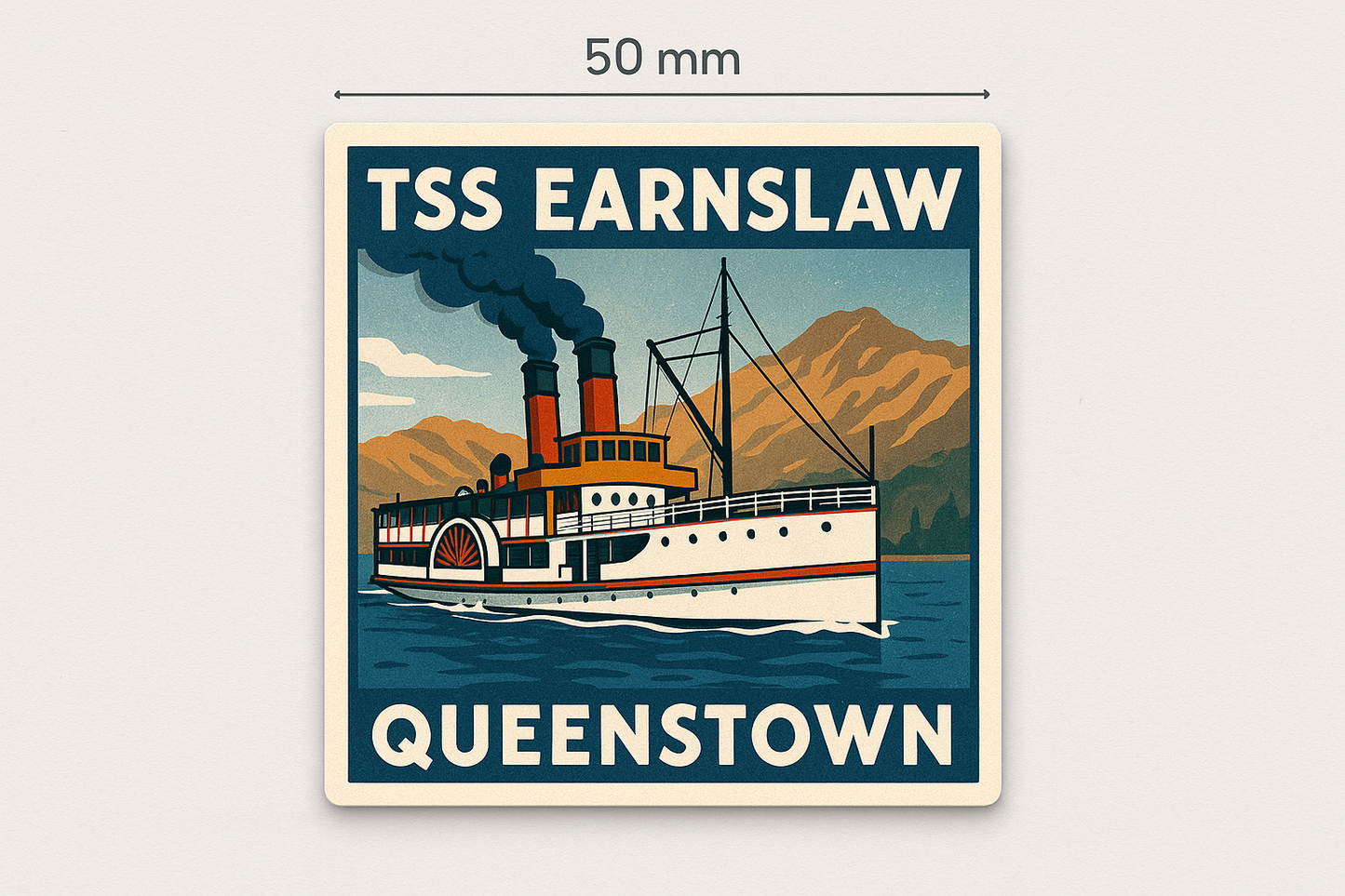 Queenstown NZ landscape souvenir fridge magnet handcrafted in Dunedin, New Zealand – FridgeIT Moments Souvenirs 
