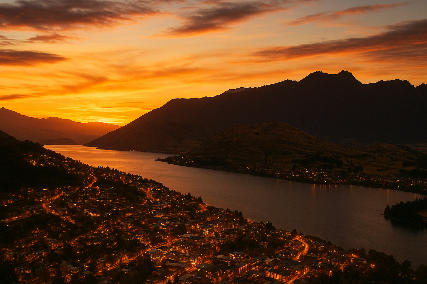 Queenstown NZ landscape souvenir fridge magnet handcrafted in Dunedin, New Zealand – FridgeIT Moments Souvenirs 