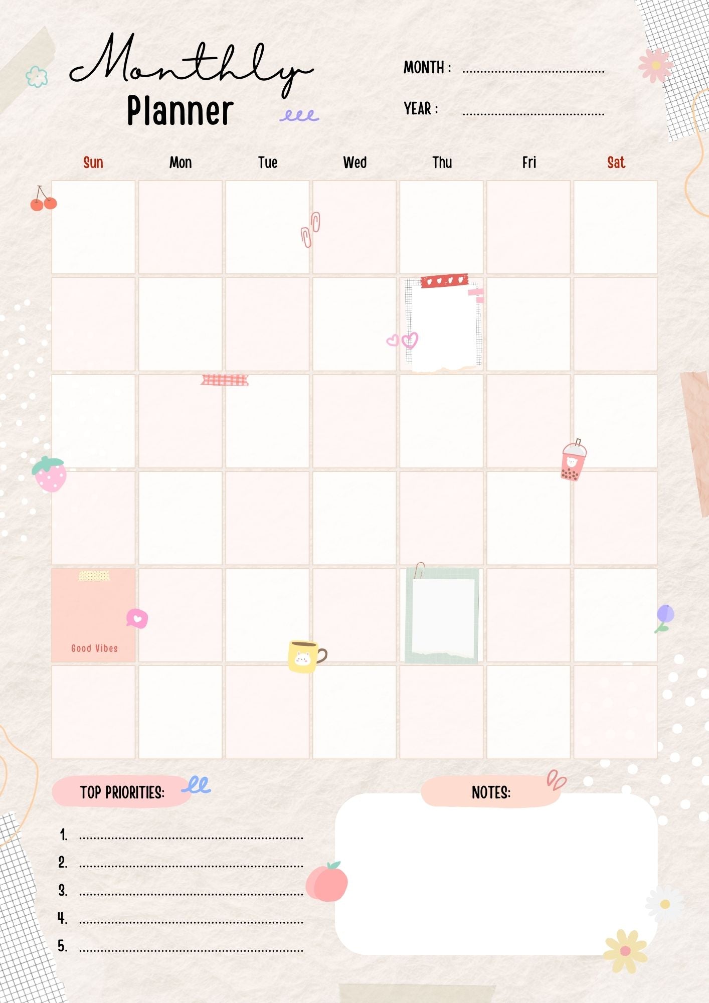 A5 Monthly Planner or Duty Roster Sheet- Magnetic Write & Wipe Sheet with Pen