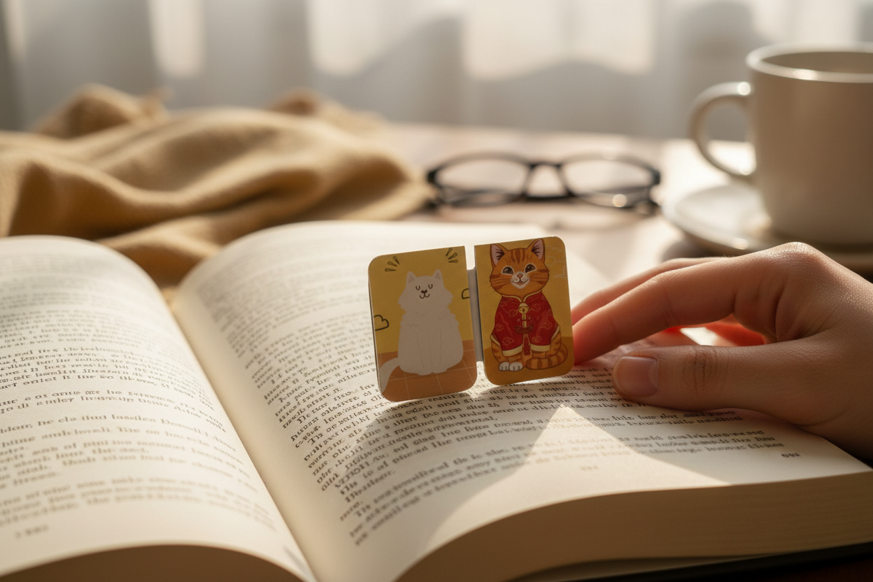 Bookmark in reading scene