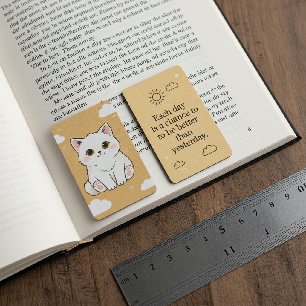 Flat lay with size reference