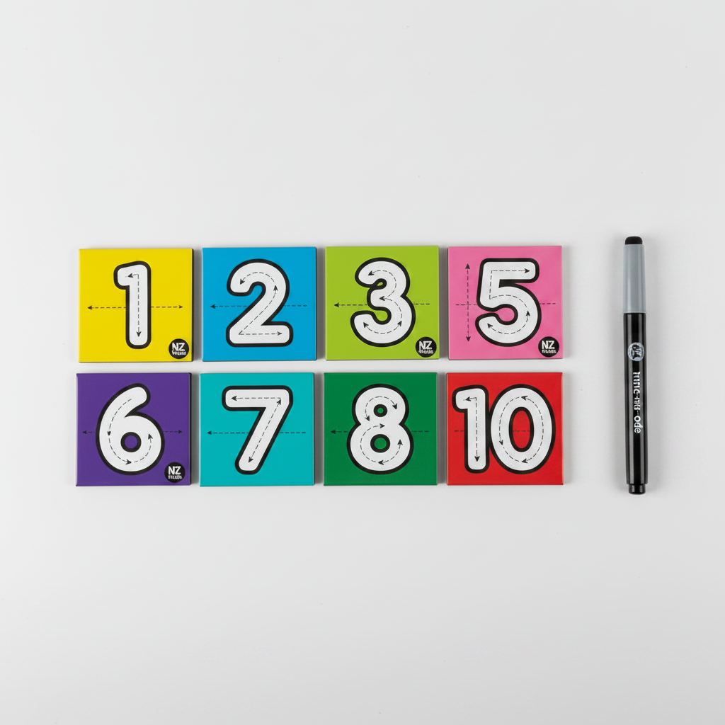 Traceable Number Magnets for Kids | Learn to Write 1–10 | FridgeIT Moments NZ