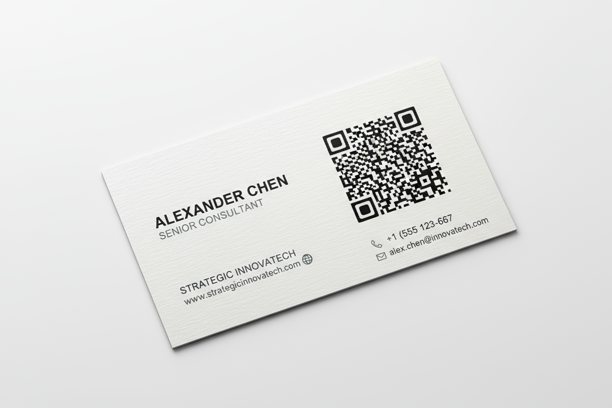 Magnetic Business Card with QR Code