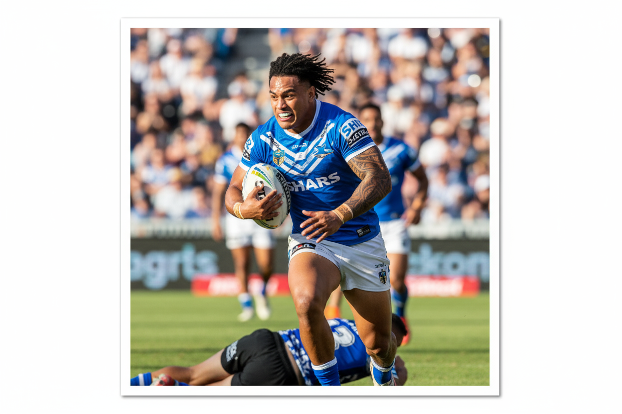 Samoan NRL Player in Action