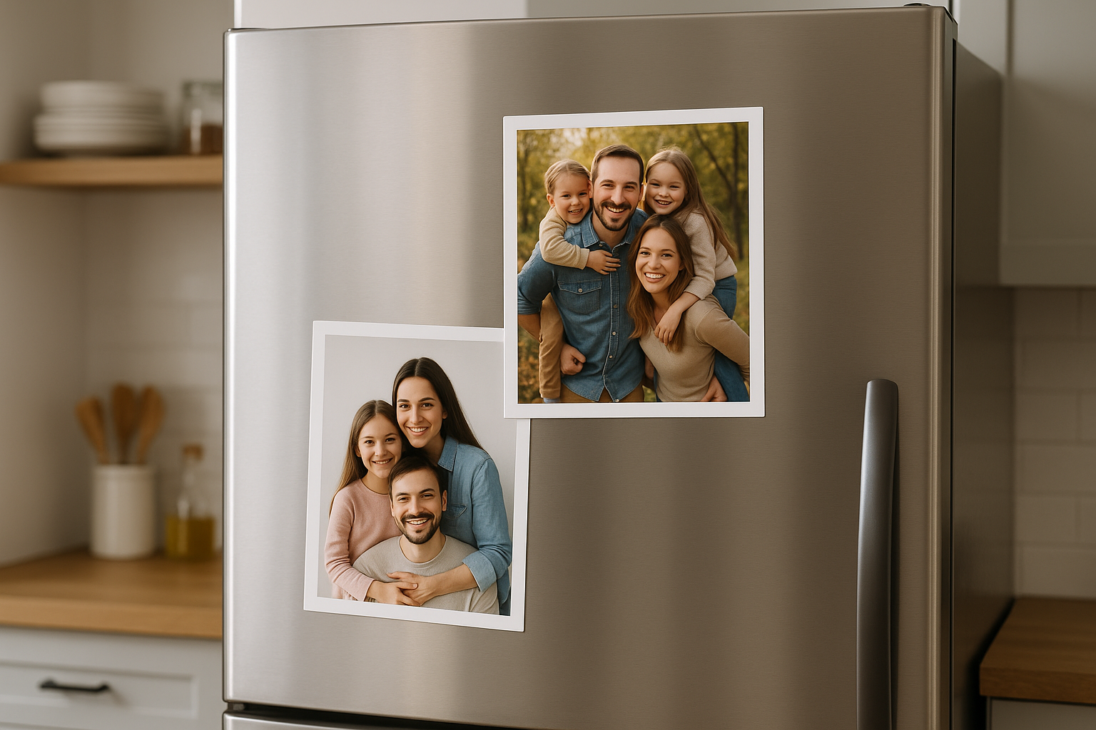 Set of 2 photo fridge magnets