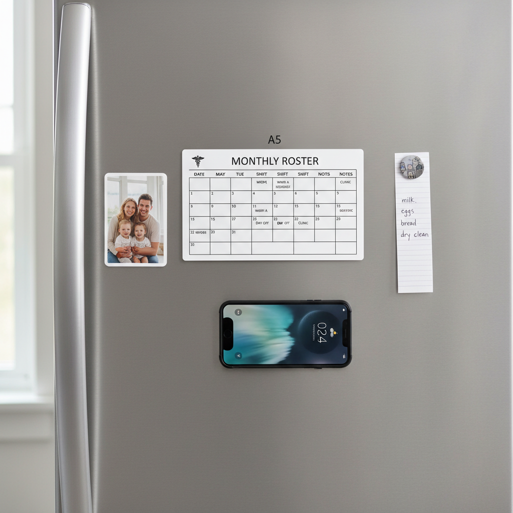 Size comparison on fridge