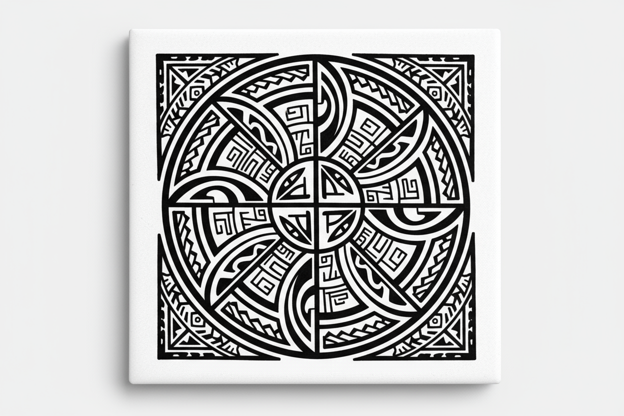 Traditional Tribal Tattoo Pattern