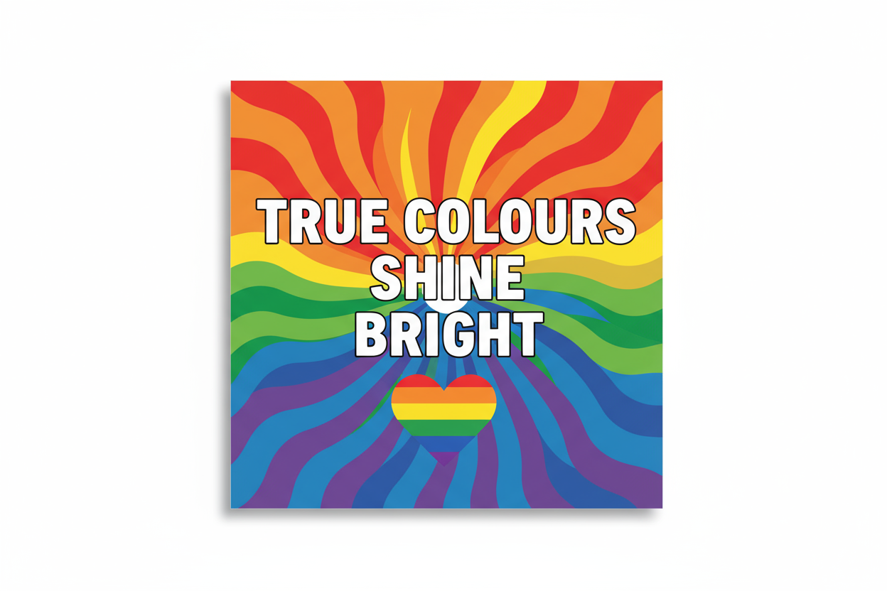 True Colours Shine Bright Design
